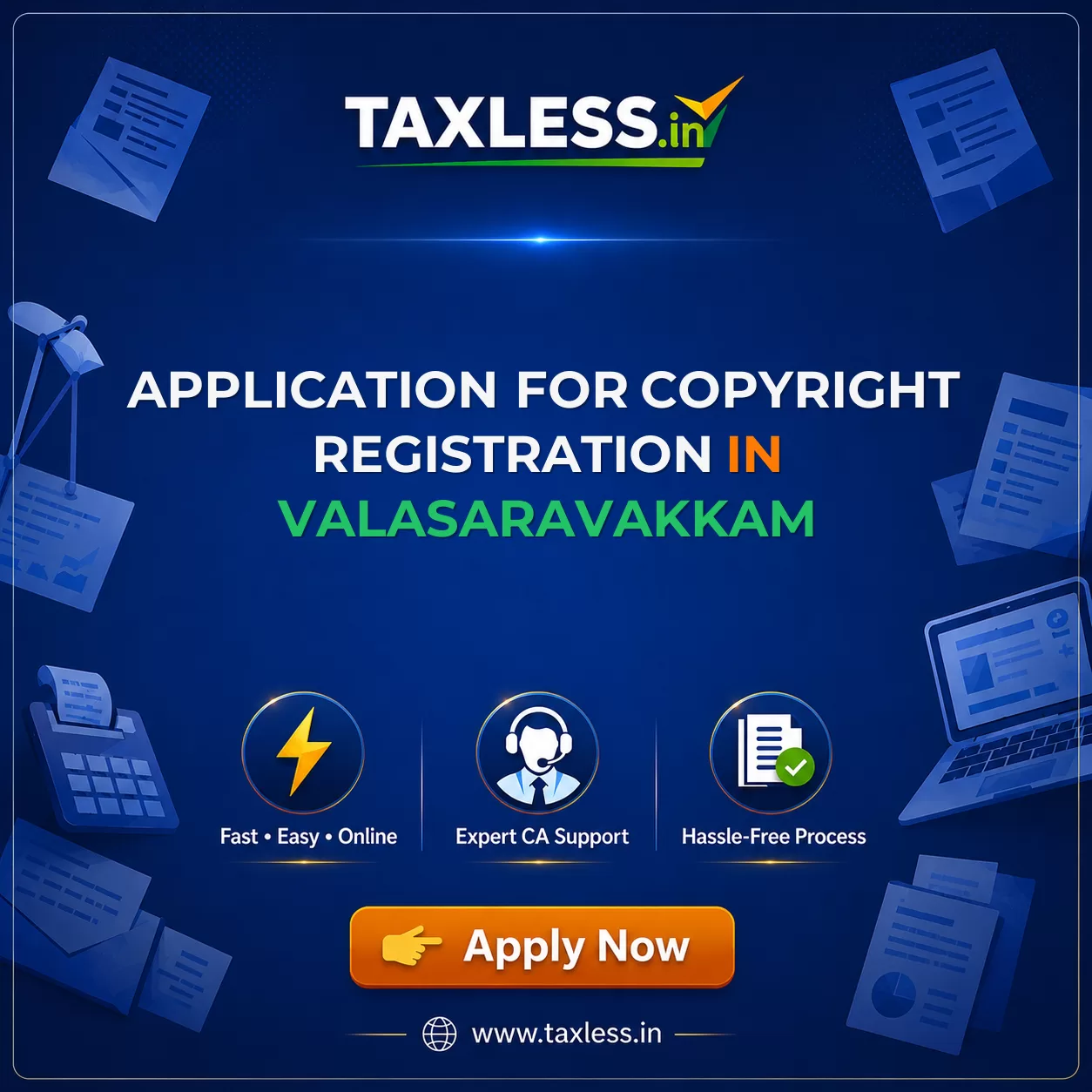 Application For Copyright Registration in Valasaravakkam