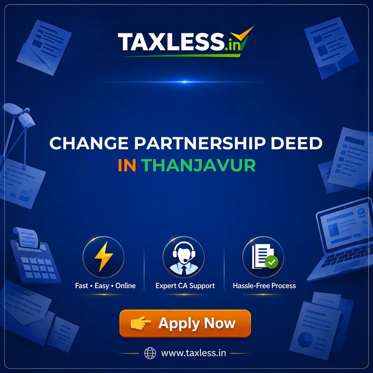 Change Partnership Deed in Thanjavur