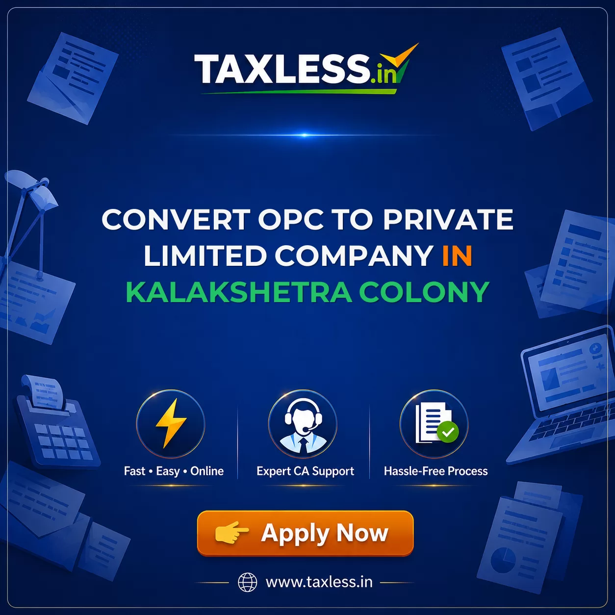 Convert OPC To Private Limited Company in Kalakshetra Colony