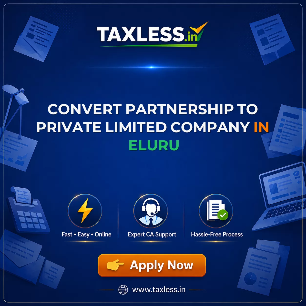 Convert Partnership To Private Limited Company in Eluru