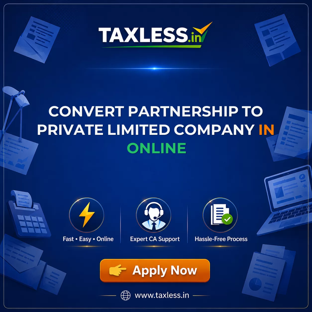 Convert Partnership To Private Limited Company in Online
