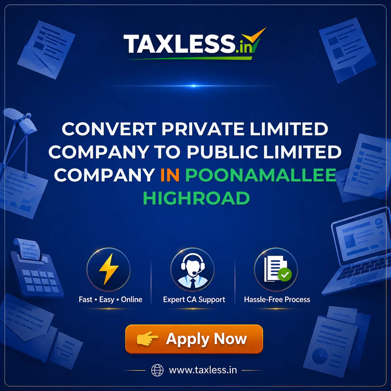 Convert Private Limited Company To Public Limited Company in Poonamallee Highroad