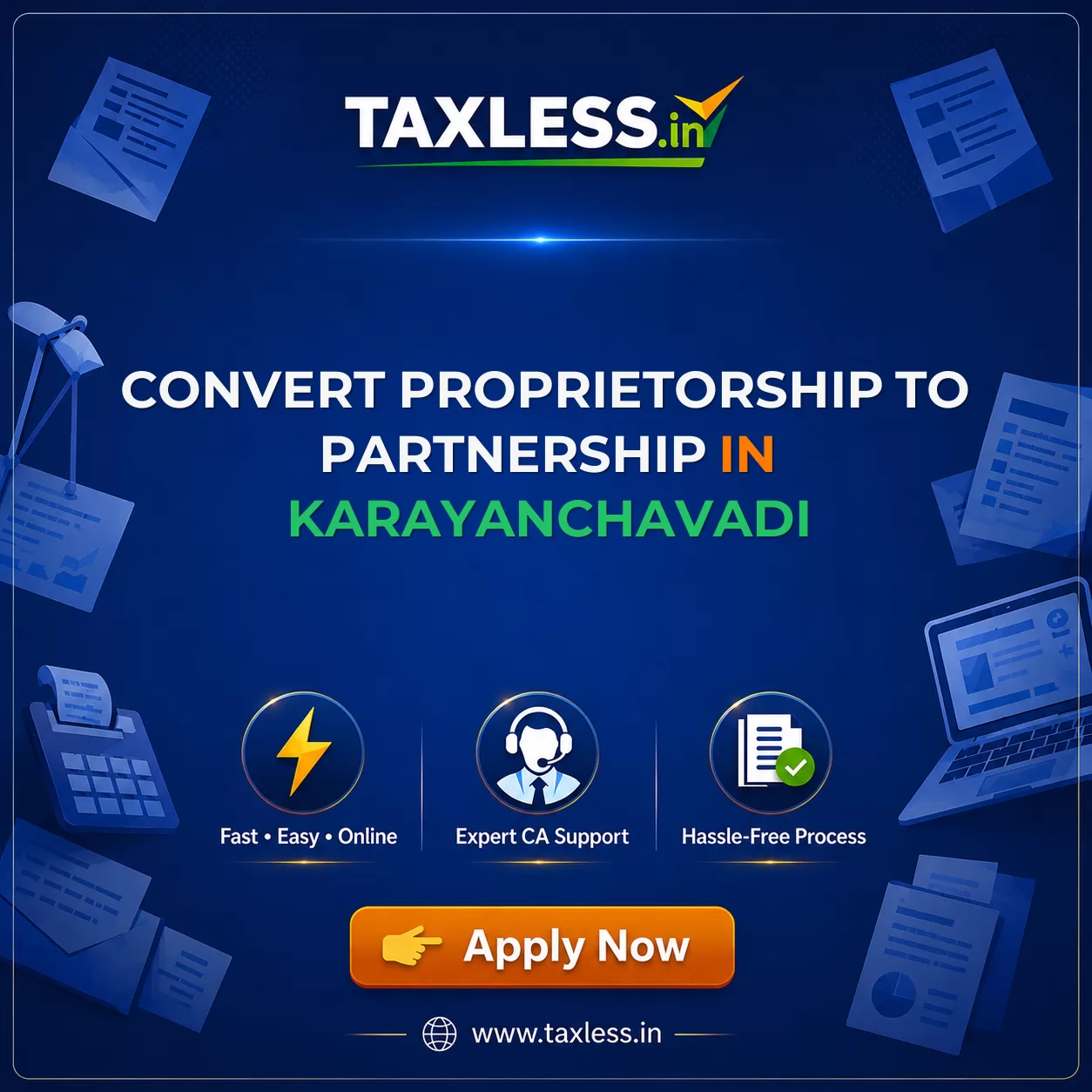 Convert Proprietorship To Partnership in Karayanchavadi