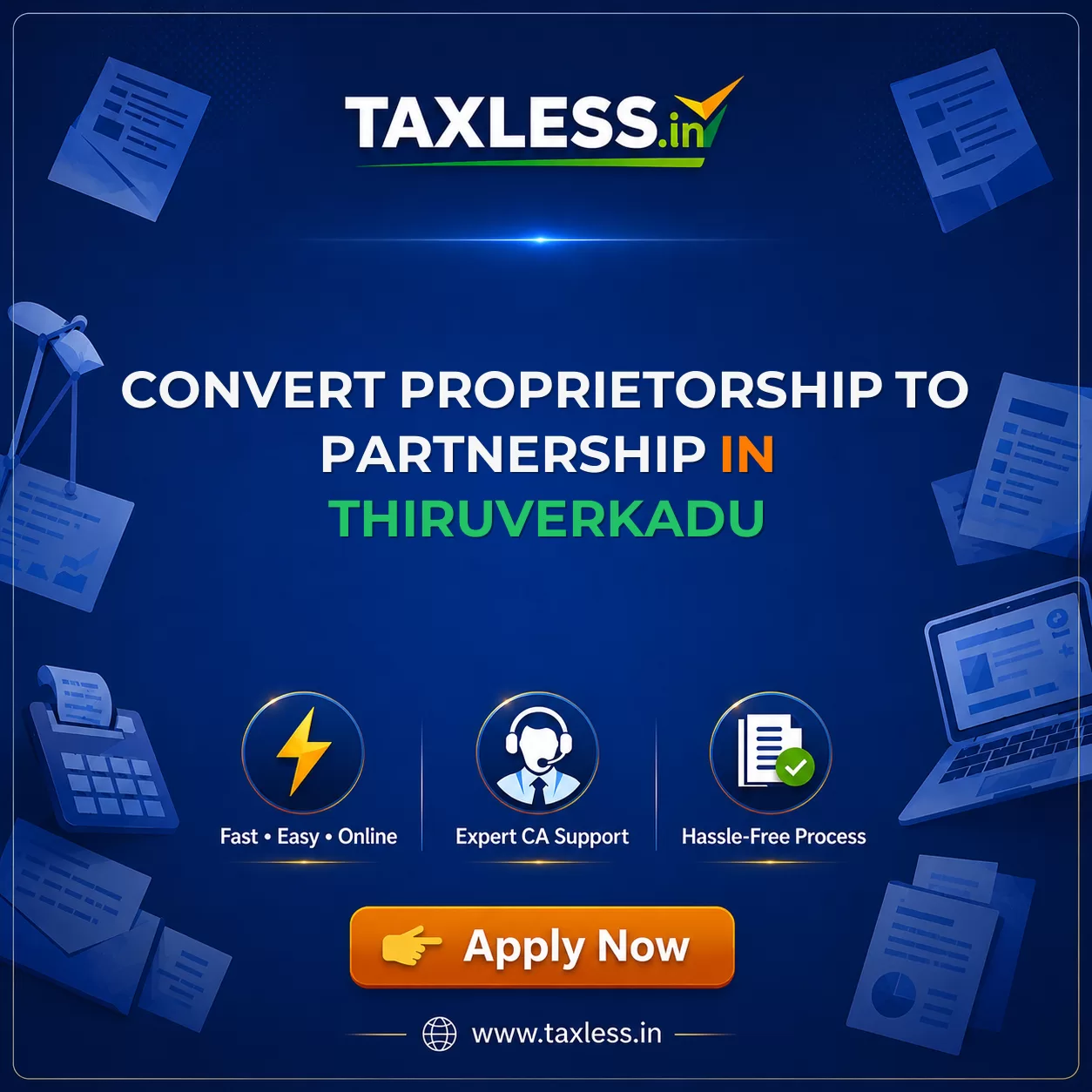 Convert Proprietorship To Partnership in Thiruverkadu