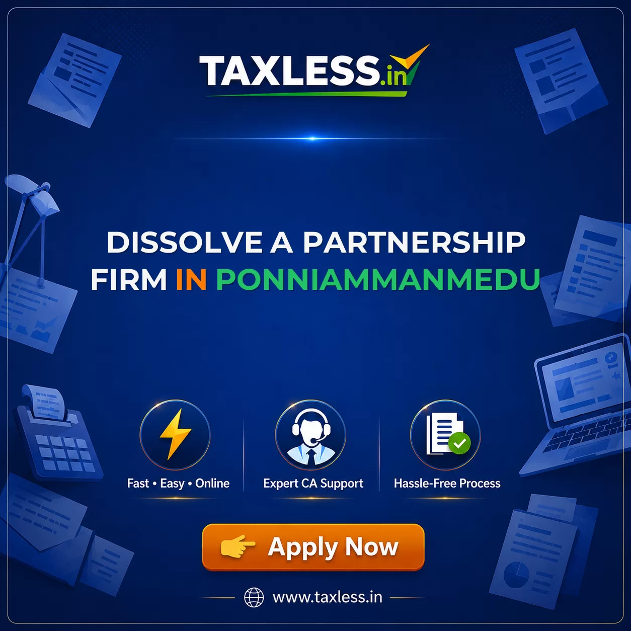 Dissolve A Partnership Firm in Ponniammanmedu