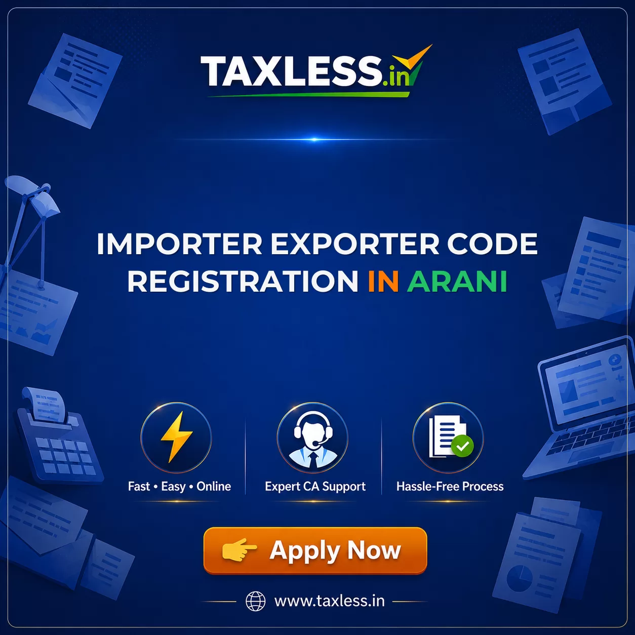 Importer Exporter Code Registration in Arani
