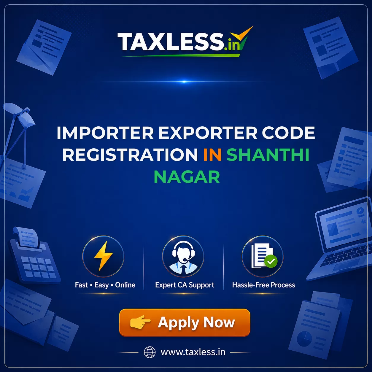 Importer Exporter Code Registration in Shanthi Nagar
