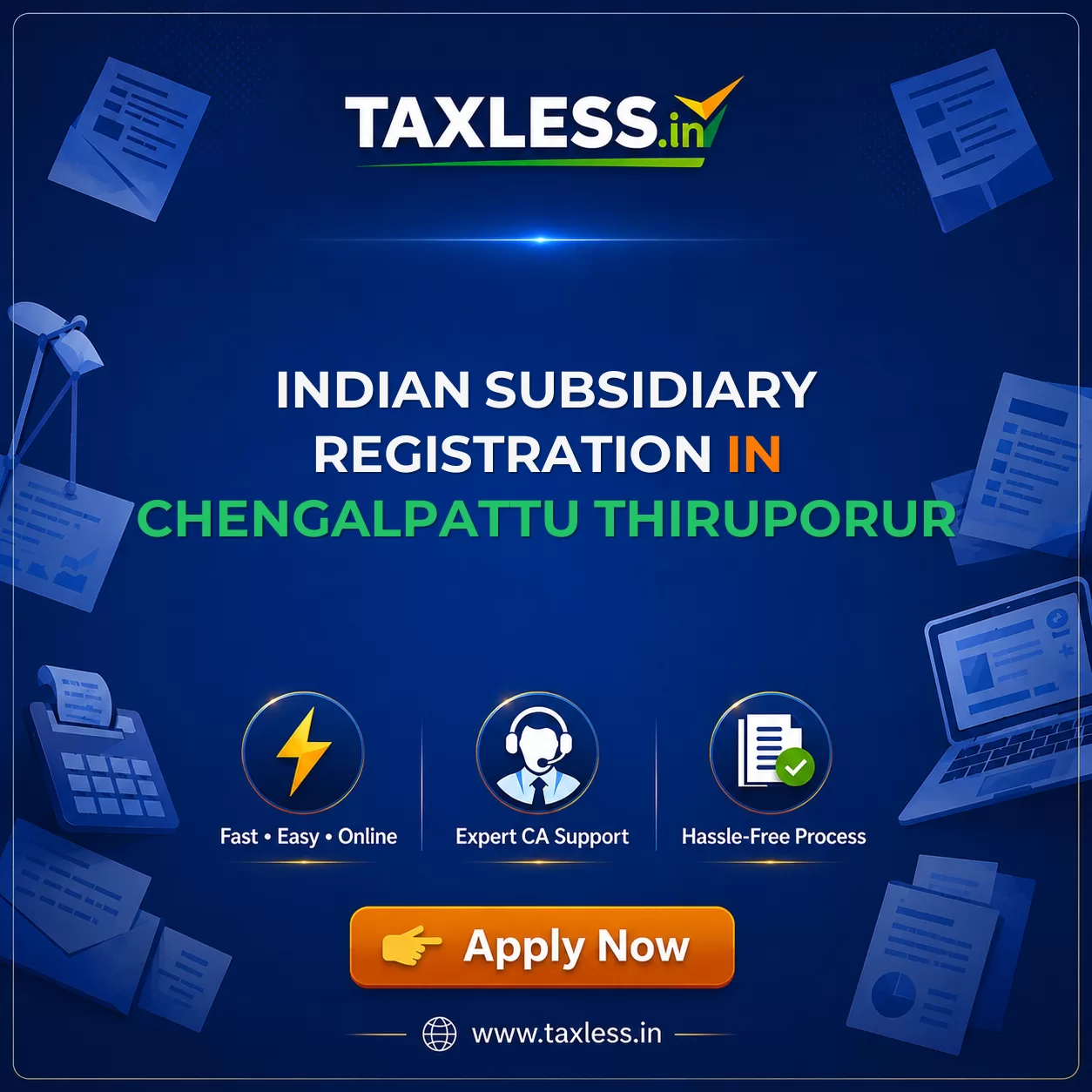 Indian Subsidiary Registration in Chengalpattu Thiruporur