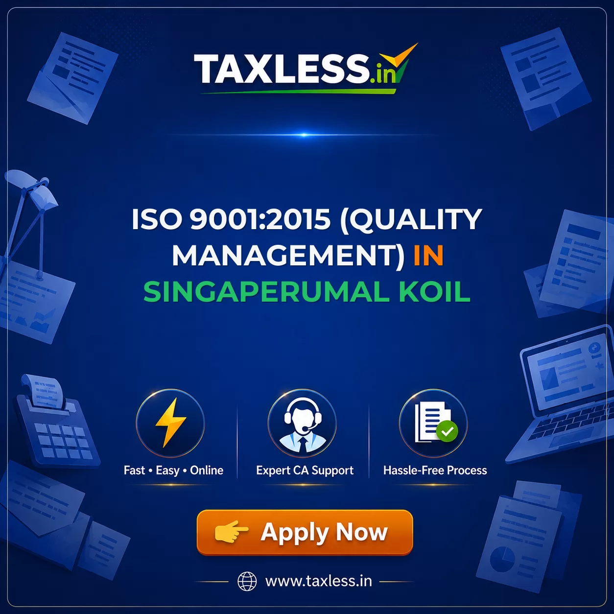 ISO 9001:2015 (Quality Management) in Singaperumal Koil