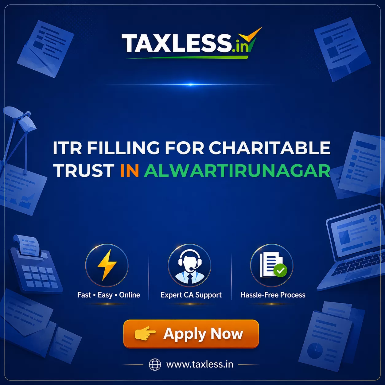 ITR Filling For Charitable Trust in Alwartirunagar