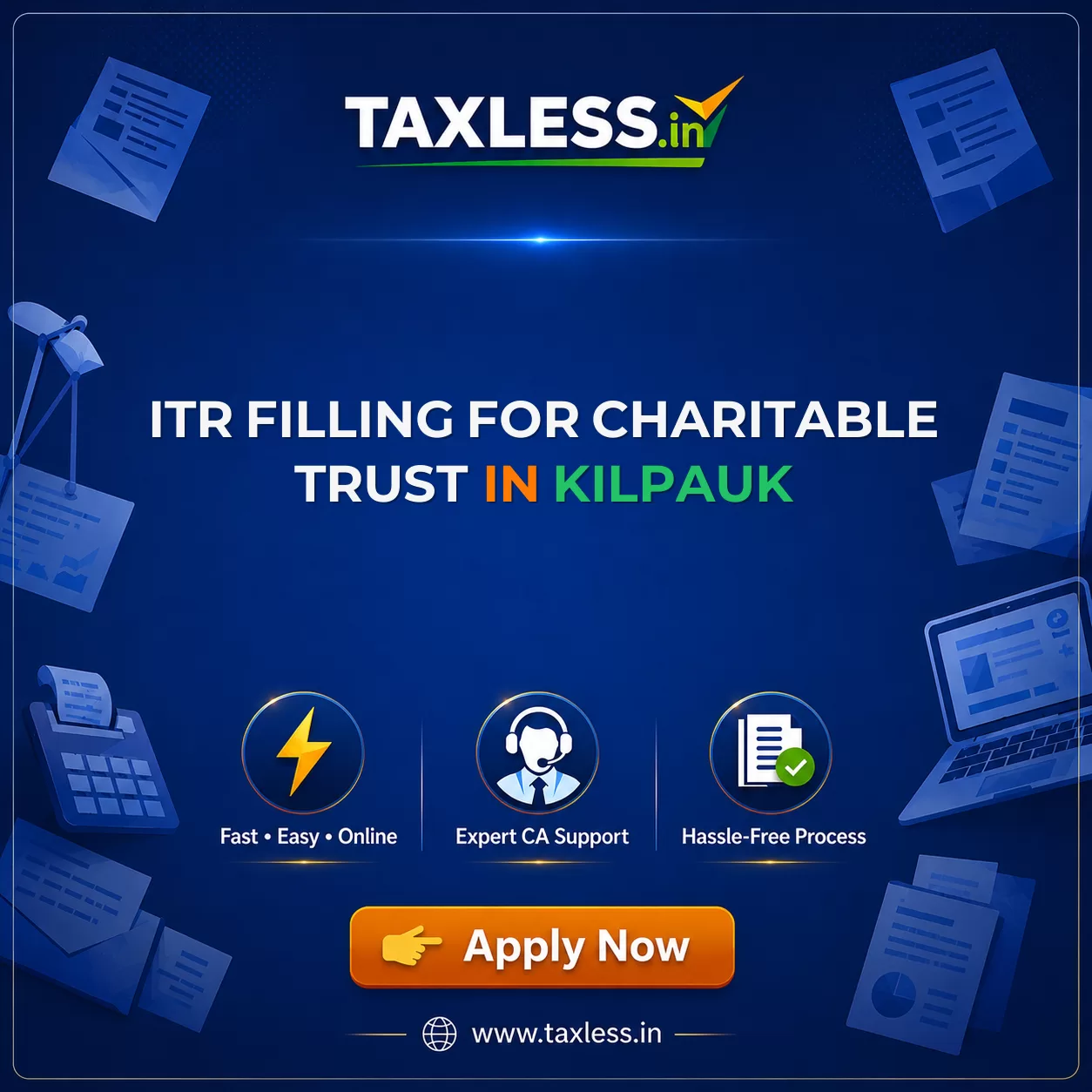 ITR Filling For Charitable Trust in Kilpauk
