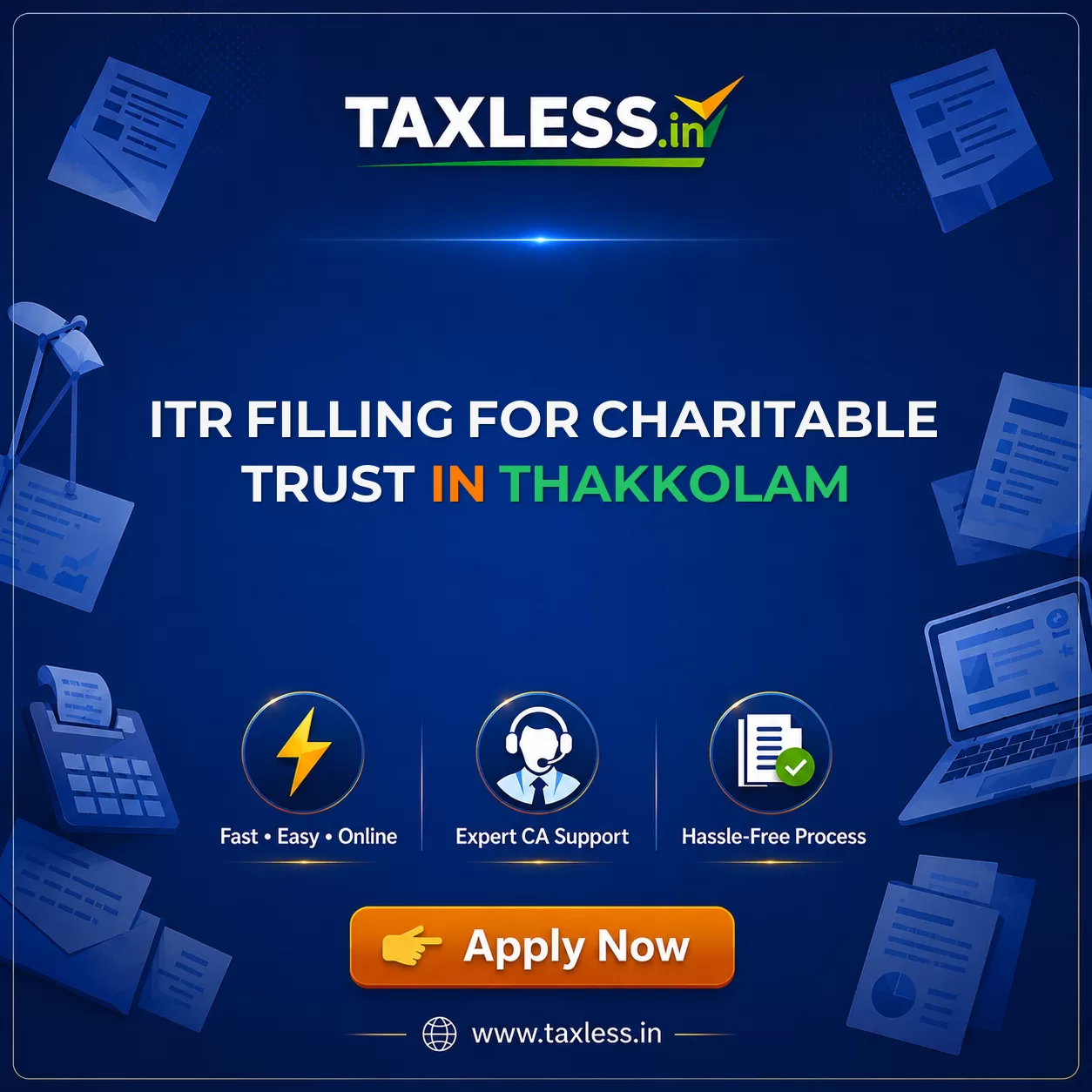 ITR Filling For Charitable Trust in Thakkolam