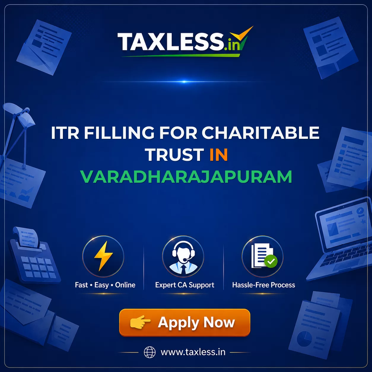 ITR Filling For Charitable Trust in Varadharajapuram