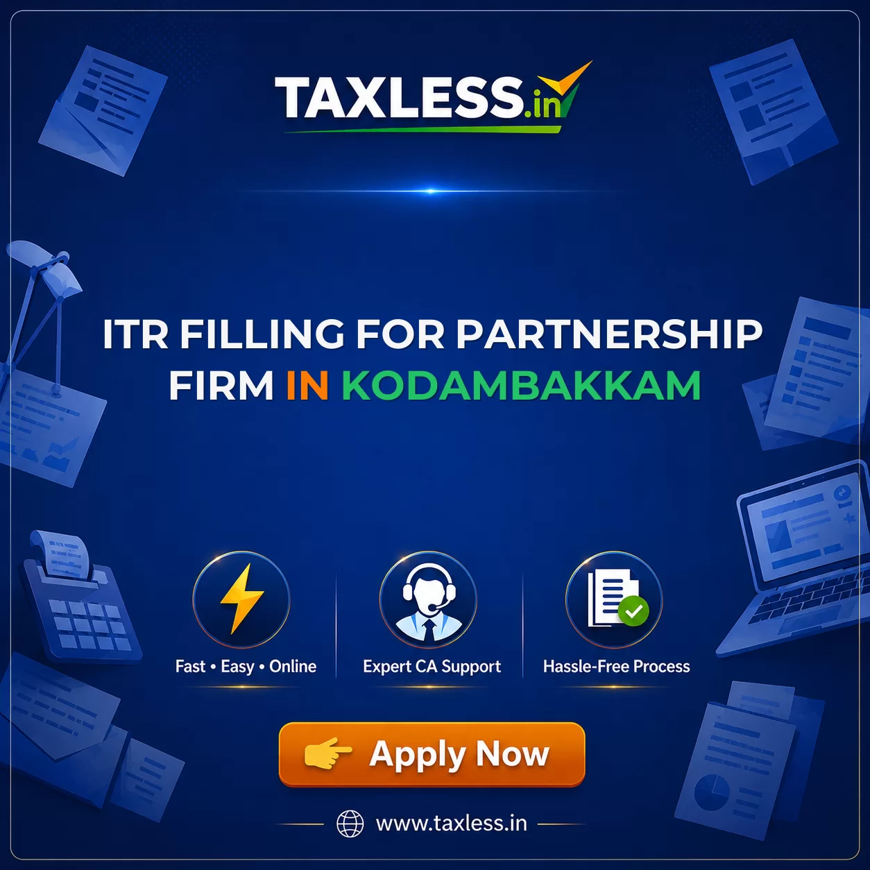 ITR Filling For Partnership Firm in Kodambakkam