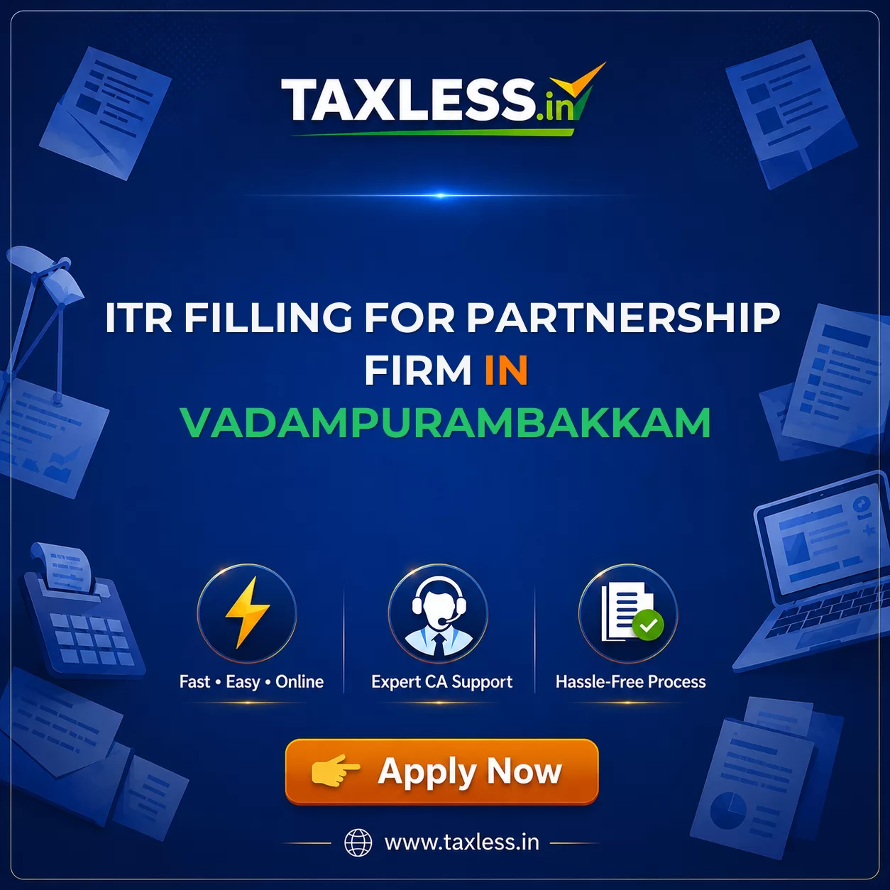 ITR Filling For Partnership Firm in Vadampurambakkam