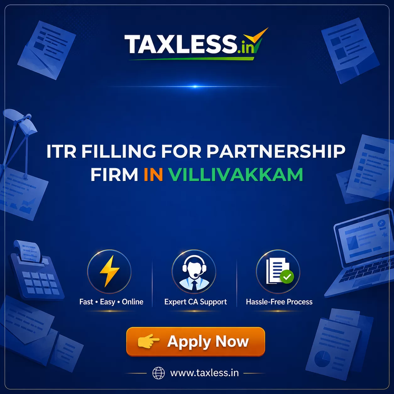 ITR Filling For Partnership Firm in Villivakkam