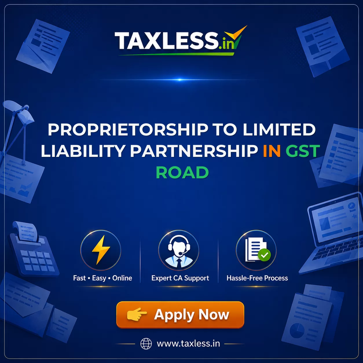 Proprietorship To Limited Liability Partnership in Gst Road