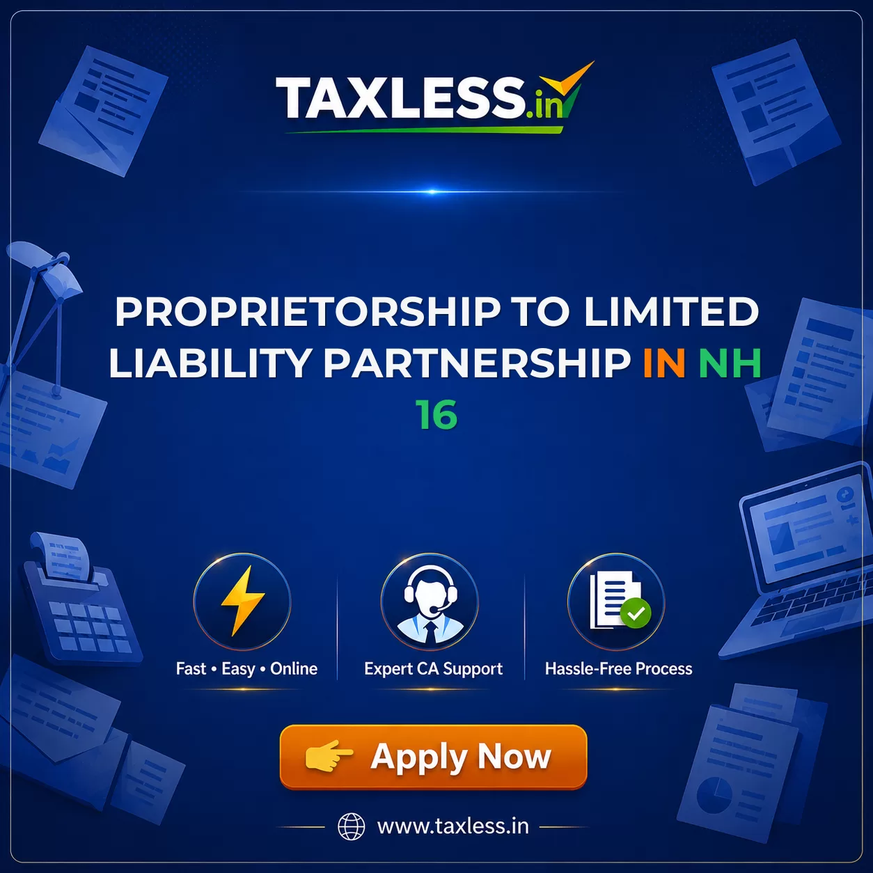 Proprietorship To Limited Liability Partnership in Nh 16