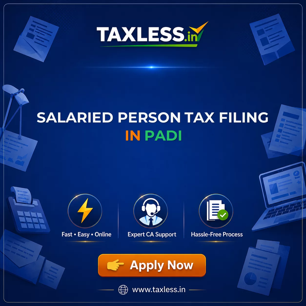 Salaried Person Tax Filing in Padi