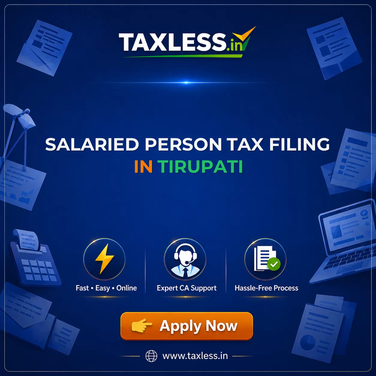 Salaried Person Tax Filing in Tirupati