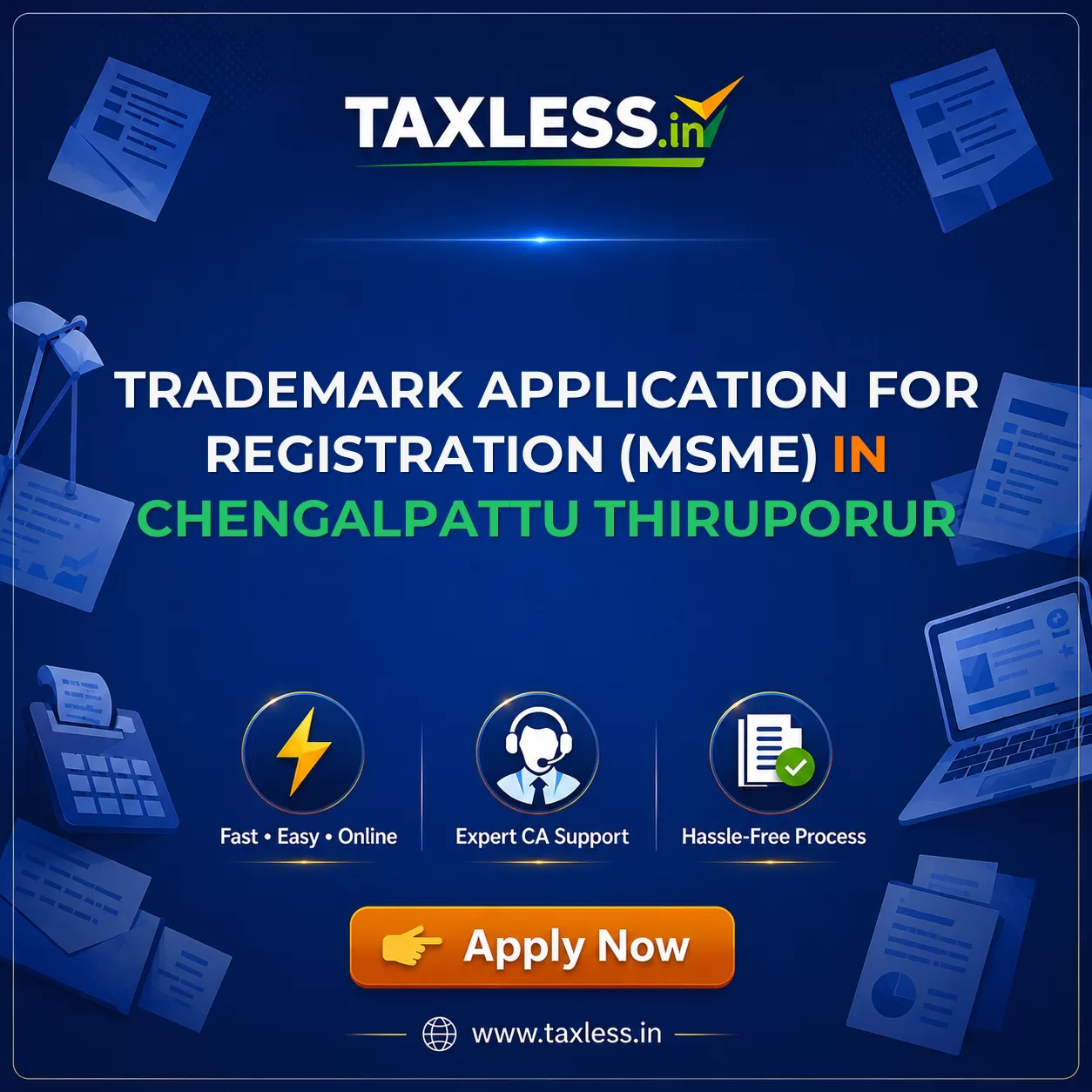 Trademark Application For Registration (MSME) in Chengalpattu Thiruporur