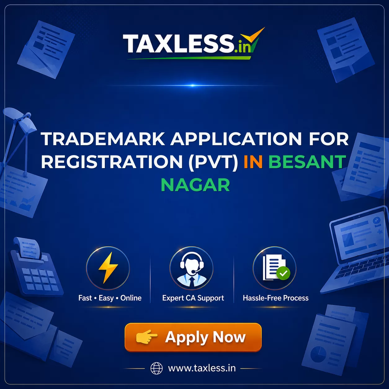 Trademark Application For Registration (Pvt) in Besant Nagar