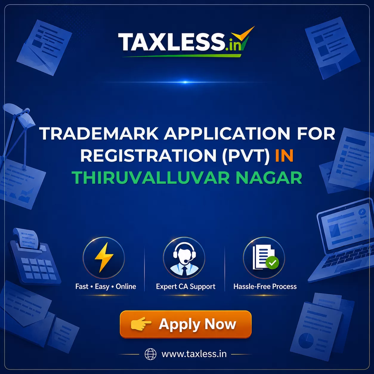 Trademark Application For Registration (Pvt) in Thiruvalluvar Nagar